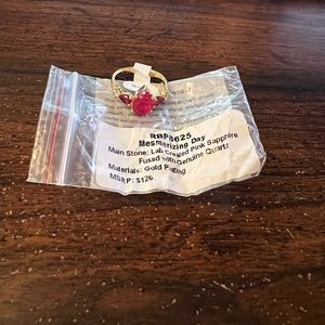 Bomb party Pink Sapphire Gold Ring